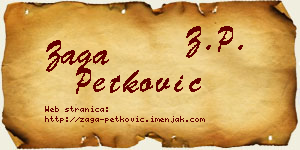 Zaga Petković vizit kartica